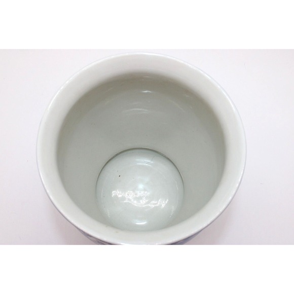 Blue & White Italian Jar Fine China,  7.5" Asian Jar Red Envelope - Picture 3 of 6